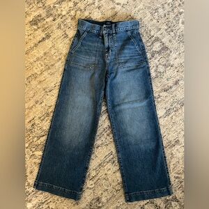 J. Crew Wide Leg Cropped Utility Jeans